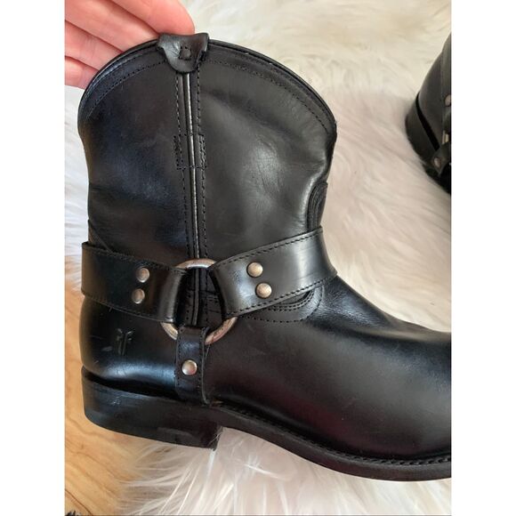 Frye Wyatt Harness Boot Black Size 8.5 leather women’s - Picture 9 of 9